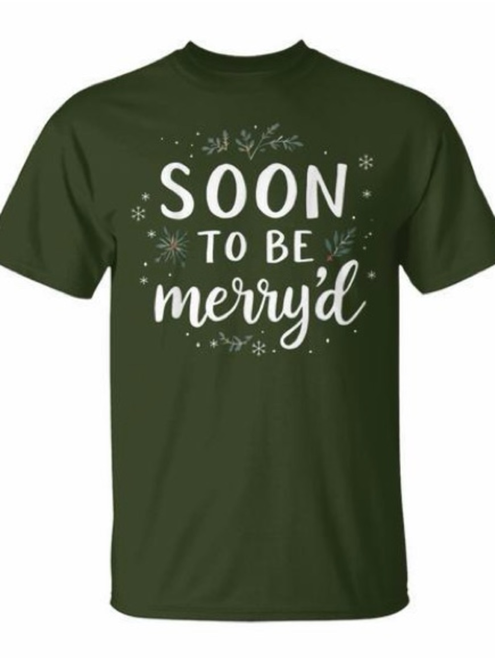 NWT Soon To Be Merry'd Christmas Engaged Couple Matching Family T-Shirt